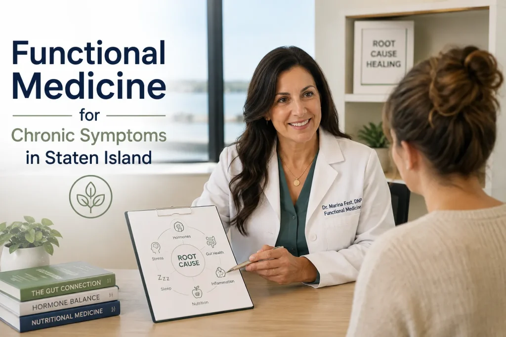 Functional medicine for chronic symptoms in Staten Island with a personalized root-cause health evaluation.